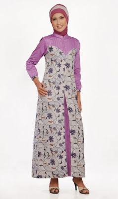 Model Baju Batik Kombinasi Sifon elegan
