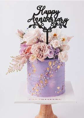 Happy Anniversary cake topper