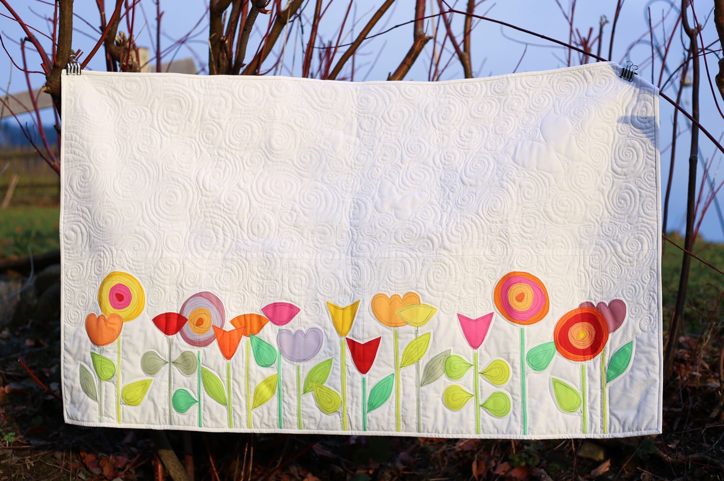 Spring Flowers Quilt Free Pattern