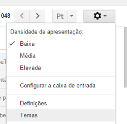 mudar fundo tema do gmail