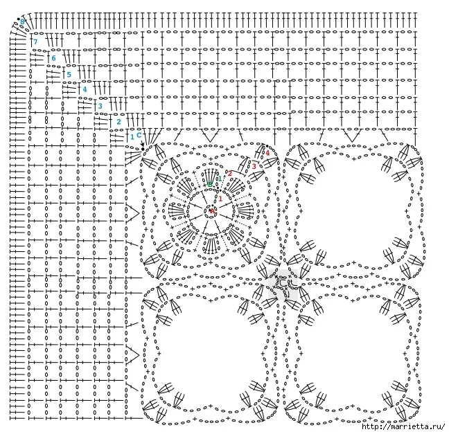 patrones de almohadon crochet