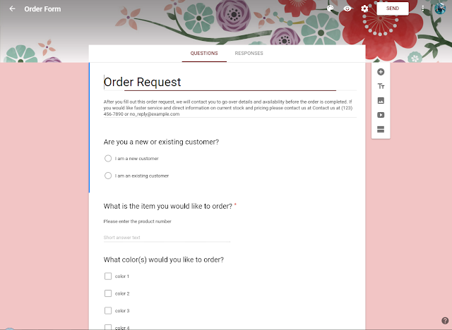 membuat order form online shop