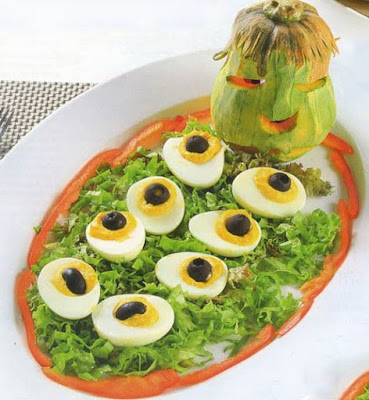 Salad trứng phong cách Halloween