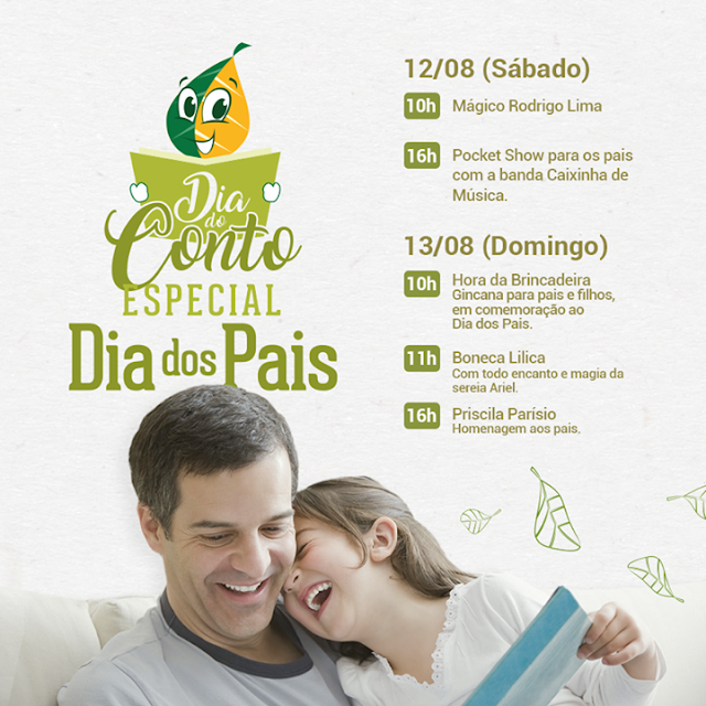 Dia do Conto na Livraria Jaqueira especial para o Dia dos Pais 