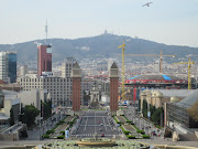 Behind the Palau Nacional were many structures built for the 1992 Olympics.