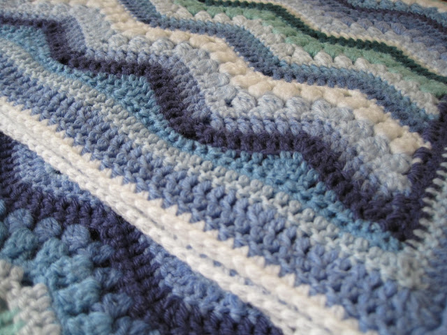 Tina's Allsorts, Rippling Clusters Crochet Blanket