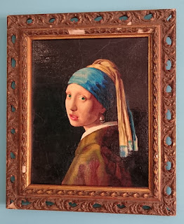 Girl with a Pearl Earring portrait in the style of Vermeer by Robin Springett