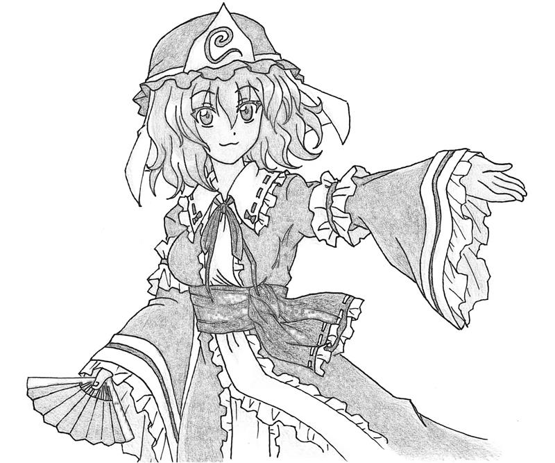 printable-yuyuko-saigyouji-looks_coloring-pages-3