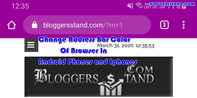 How To Change The Color Of Address Bar In Mobile Browser