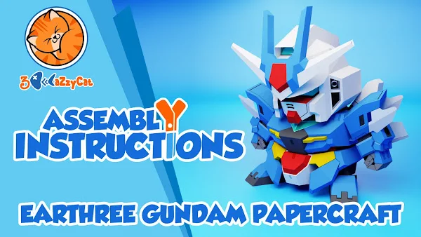 PFF-X7/E3 Earthree SD Gundam Papercraft by Lazzy Cat