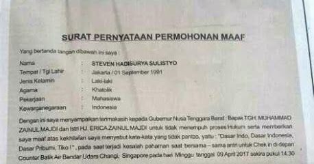 Contoh Surat Permohonan Maaf  Artikeloka