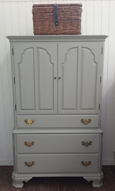 Vintage painted furniture, Armoire, West Sussex