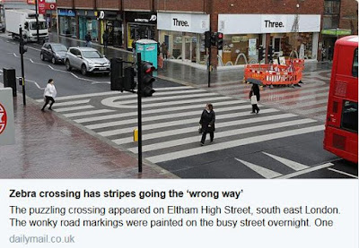 Daily Mail article on Eltham High Street crossing stripes