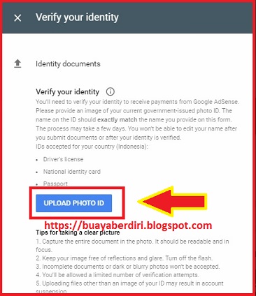 Cara Verifikasi Identitas di google adsense Cara Verifikasi Identitas di google adsense