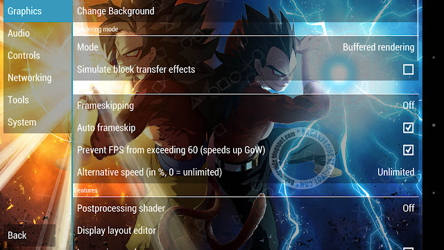 App PPSSPP Android Apk Yang bisa Ganti Background wallpaper gambar