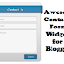 Awesome Google Contact Form Widget for Blogger 