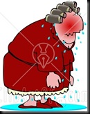 4653-Elderly-Menopause-Woman-Having-A-Hot-Flash-Clipart