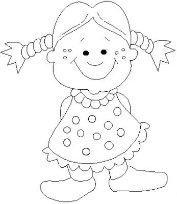 transmissionpress little girl "pigtails"  kids coloring