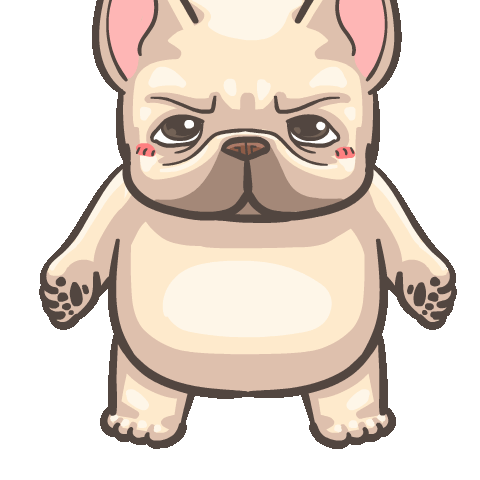 Line 公式スタンプ French Bulldog Pigu Sticker Viii Example With Gif Animation