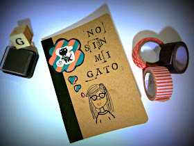 libreta kraft gato