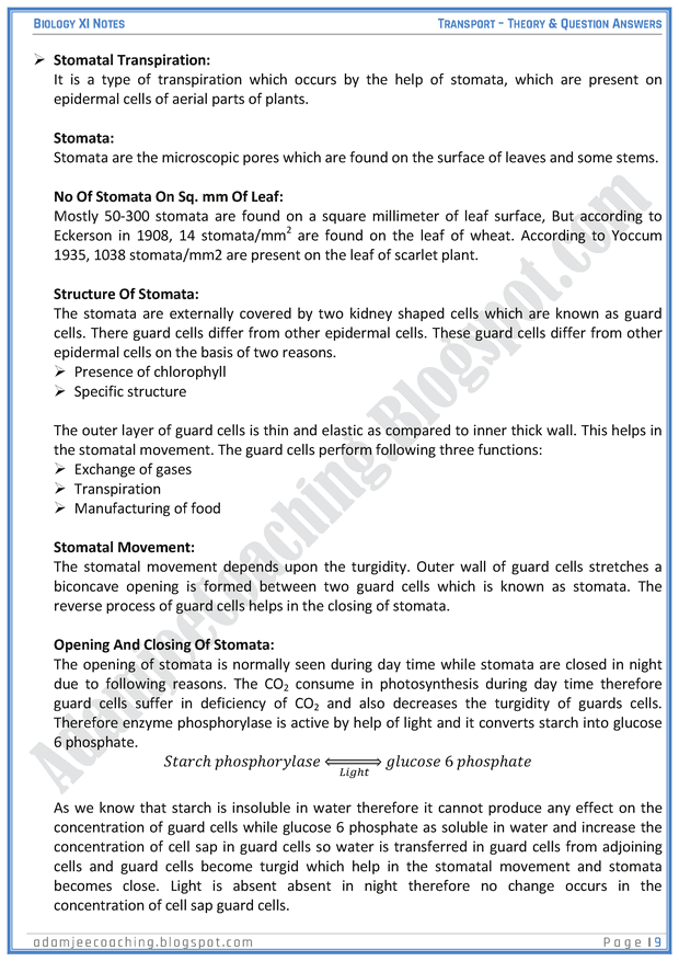 transportation-descriptive-question-answers-biology-11th