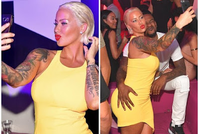 Amber Rose Flaunts Her Miraculous Hair As She Parties With Toyboy