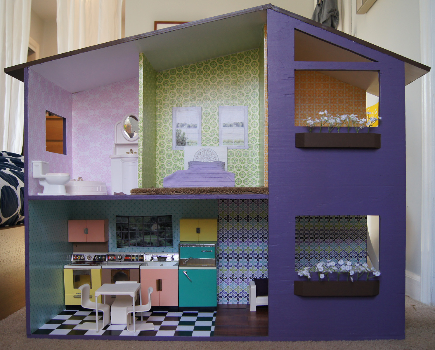 wooden dollhouse plans free