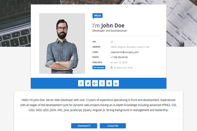 Sora CV free blogger templates