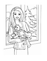 Barbie Christmas Coloring Pages