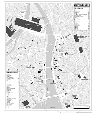 Central Zurich map