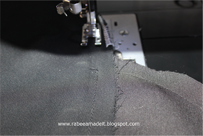 abaya alterations, how to add pocket in abaya, adding side pockets in modest dress, sewing in-seam pockets, step-by-step tutorial, rabeeamadeit, side pockets free pattern