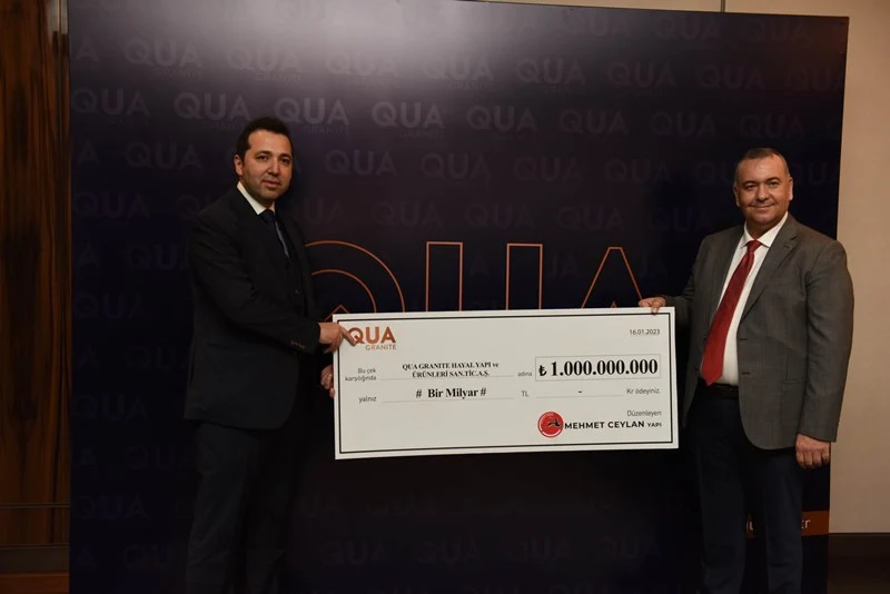 QUA Granite'ten 1 Milyar TL.lik rekor satış