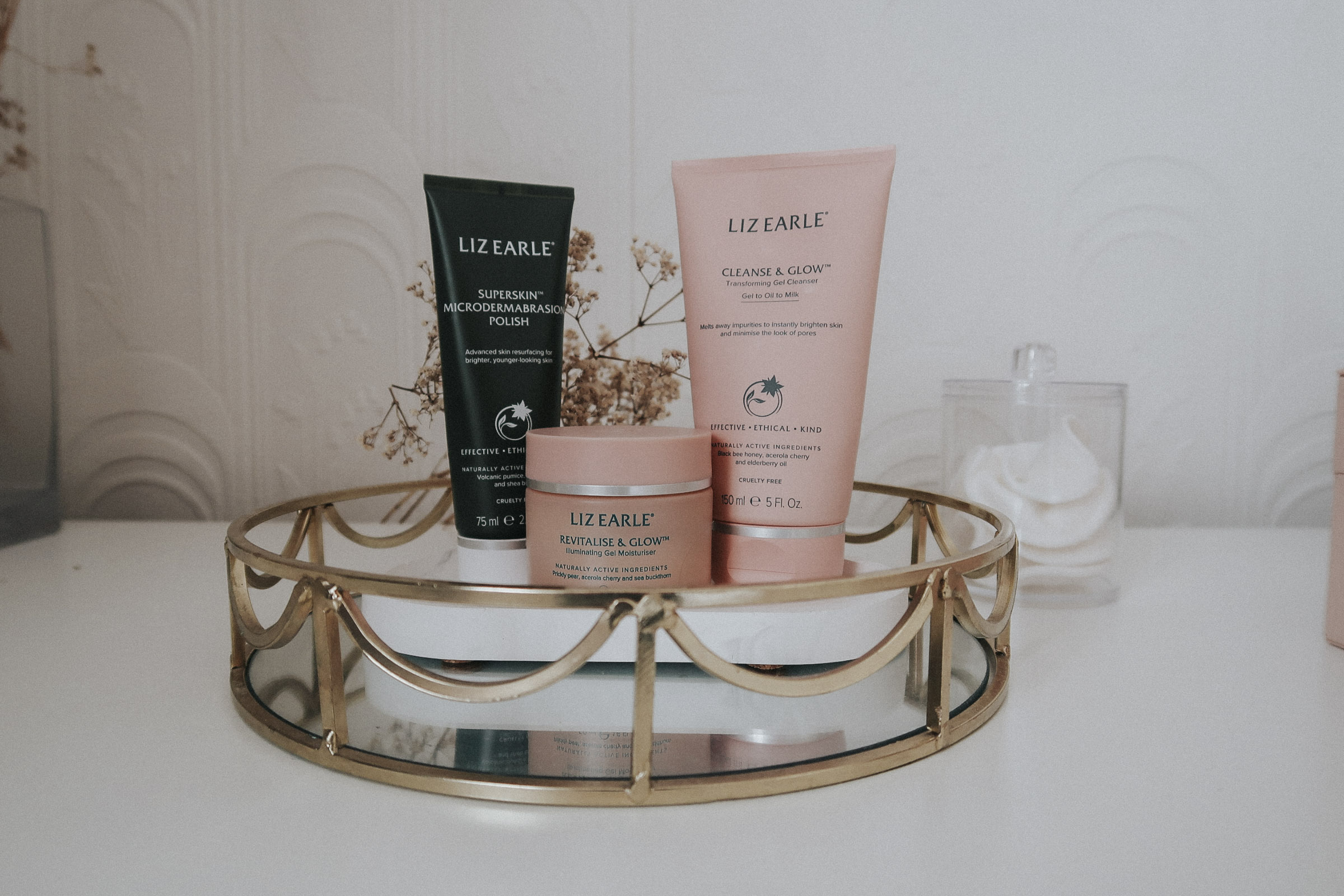 Liz Earle skincare products.