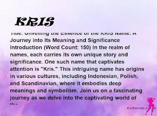 meaning of the name "KRIS"