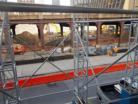 Picture of the construction site as seen from across the street