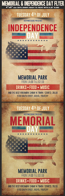  Memorial & Independence Day Flyer Template