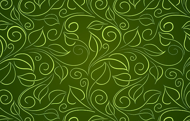 green leaves art background