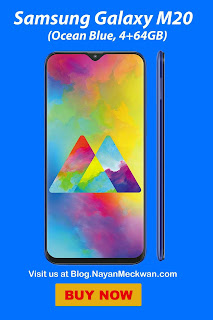 Samsung Galaxy M20 (Charcoal Black, 4+64GB) from Amazon