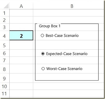 Form Controls in Excel - 1st Group