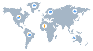 world map for weather data