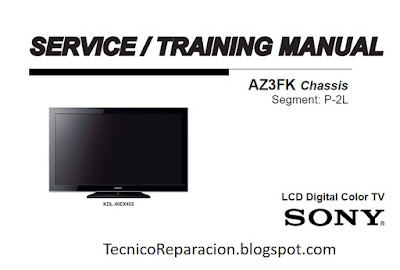 SONY chassis AZ3FK KDL-22EX355 KDL-32EX355 KDL-32EX356 KDL-40EX455 KDL-40EX456  DIAGRAMA training