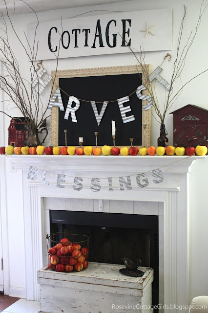 Minimalist Farmhouse Apple Mantel