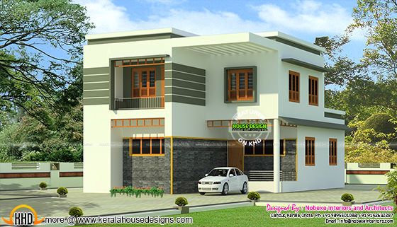 4 BHK modern flat roof  home  in 2160 sq ft Kerala home  