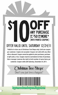 Free Printable Christmas Tree Shops Coupons