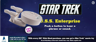Burger King Star Trek Kids Meal Toy Promotion 2009 - USS Enterprise