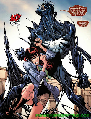 Read about Venom and Mary Jane's first meeting in Amazing Spider-Man #299 and #300