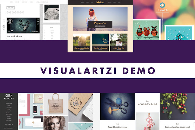 Visualartzi Demo free Blogger Templates collage