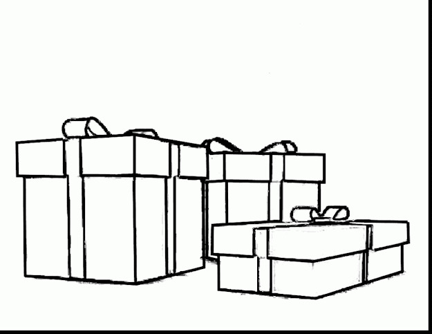 Extraordinary Box Coloring Page With Present Coloring Page And Christmas  Present Coloring Pages Printable