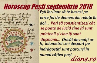 Horoscop Pești septembrie 2018