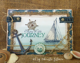 Nautical Cards made by Gabrielle Pollacco using the BoBunny Boardwalk collection papers and embellishments